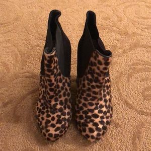 Leopard Wedges Booties